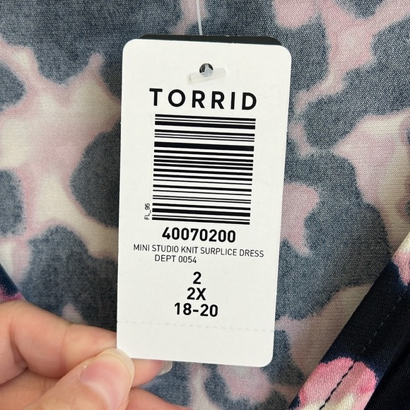 NWT Torrid Mini Studio Knit Surplice Dress - Picture 15 of 16